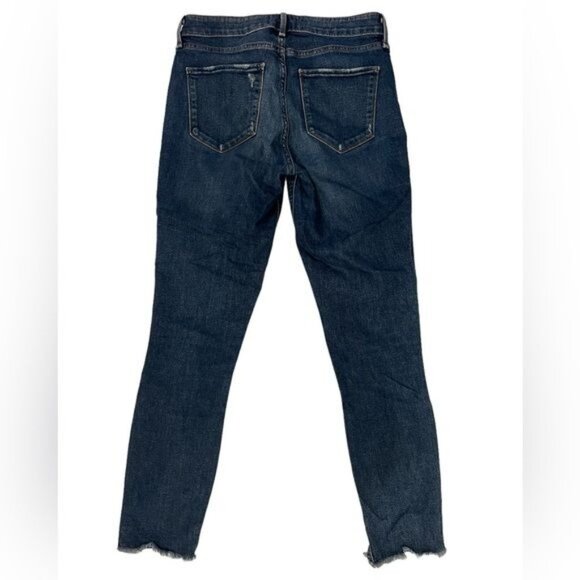 Abercrombie & Fitch Harper Low Rise Ankle Medium Wash Side Ribbon Size 4 - Picture 4 of 13